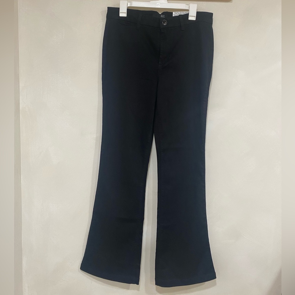 1822 Denim Butter Tall High Waist Slim Bootcut Jeans Black Size 12 NWT